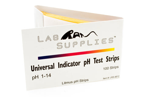 Litmus pH Test Strips, Universal Application (pH 1-14), 100 Strips