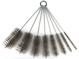 12 Inch Pipe Cleaning Brush Set with Stainless Steel Bristles, 8 Piece Variety Pack